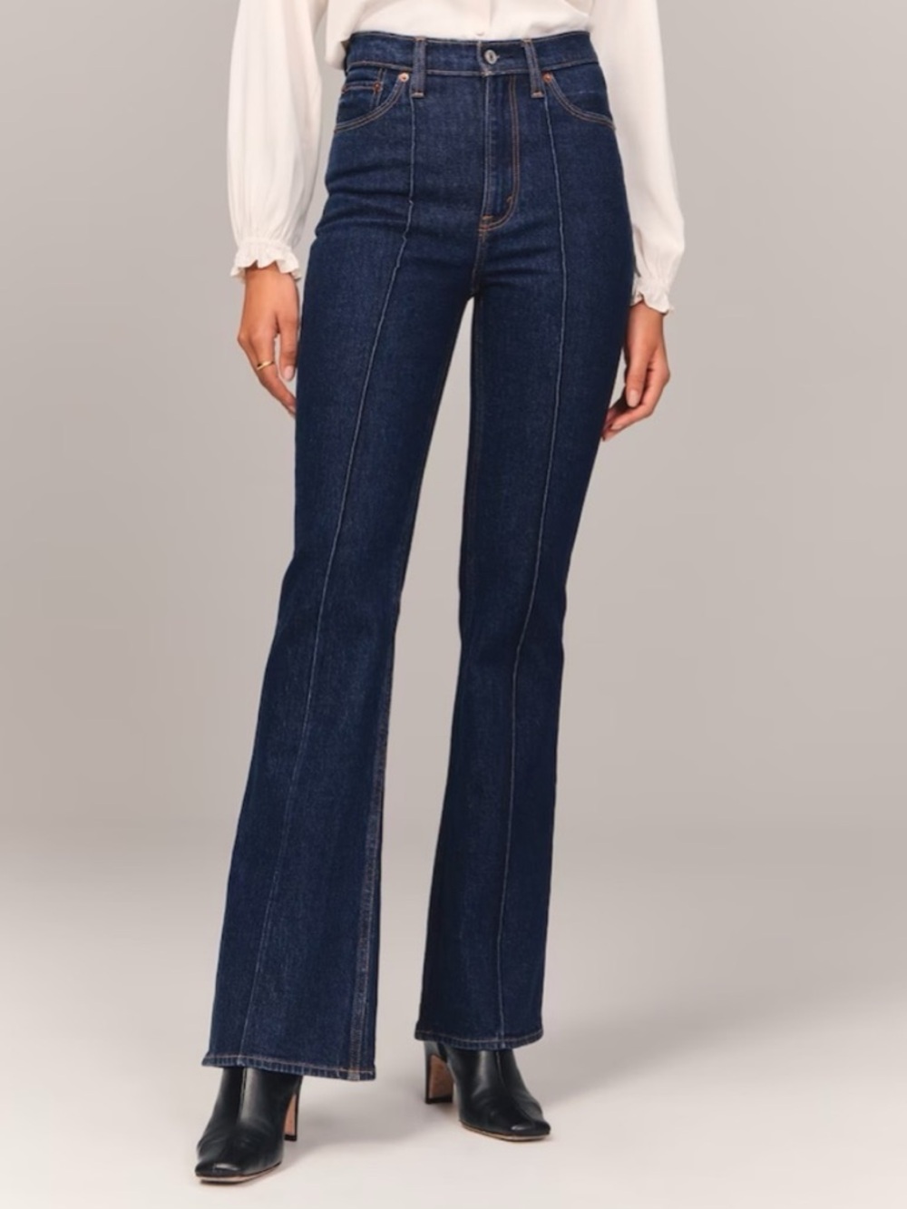 Abercrombie & Fitch “the Vintage Flare” high rise Curve Love dark wash jean